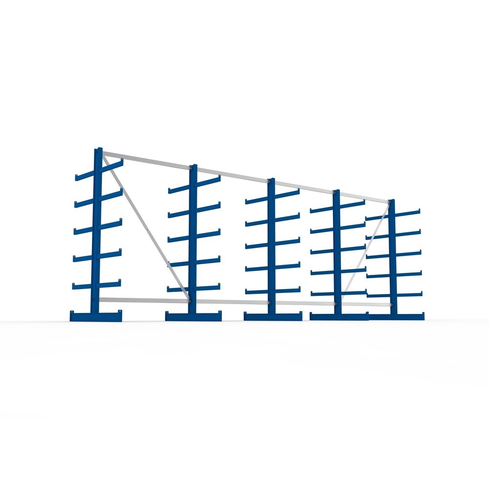 Produktabbildung Nr. 3: Complete draagarmrek META, dubbelzijdig, draagvermogen per arm 200 kg, hxbxd 2.000 x 5.455 x 1.150 mm, 5 staanders