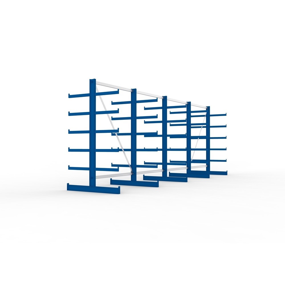 Produktabbildung Nr. 4: Complete draagarmrek META, dubbelzijdig, draagvermogen per arm 200 kg, hxbxd 2.000 x 5.455 x 1.150 mm, 5 staanders