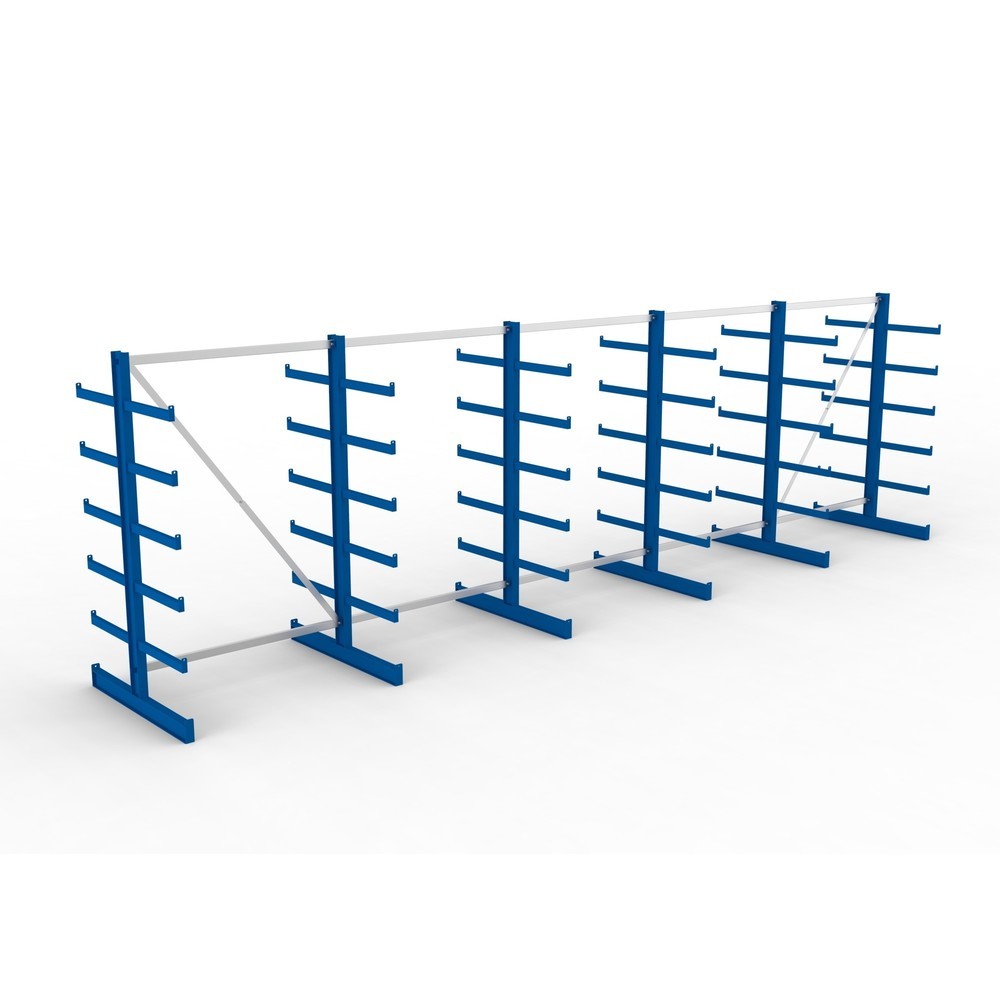 Produktabbildung Nr. 2: Complete draagarmrek META, dubbelzijdig, draagvermogen per arm 200 kg, hxbxd 2.000 x 6.805 x 1.150 mm, 6 staanders