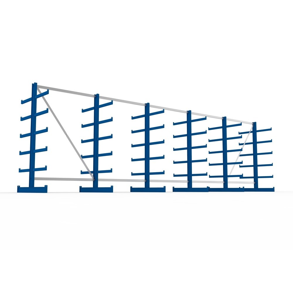 Produktabbildung Nr. 3: Complete draagarmrek META, dubbelzijdig, draagvermogen per arm 200 kg, hxbxd 2.000 x 6.805 x 1.150 mm, 6 staanders