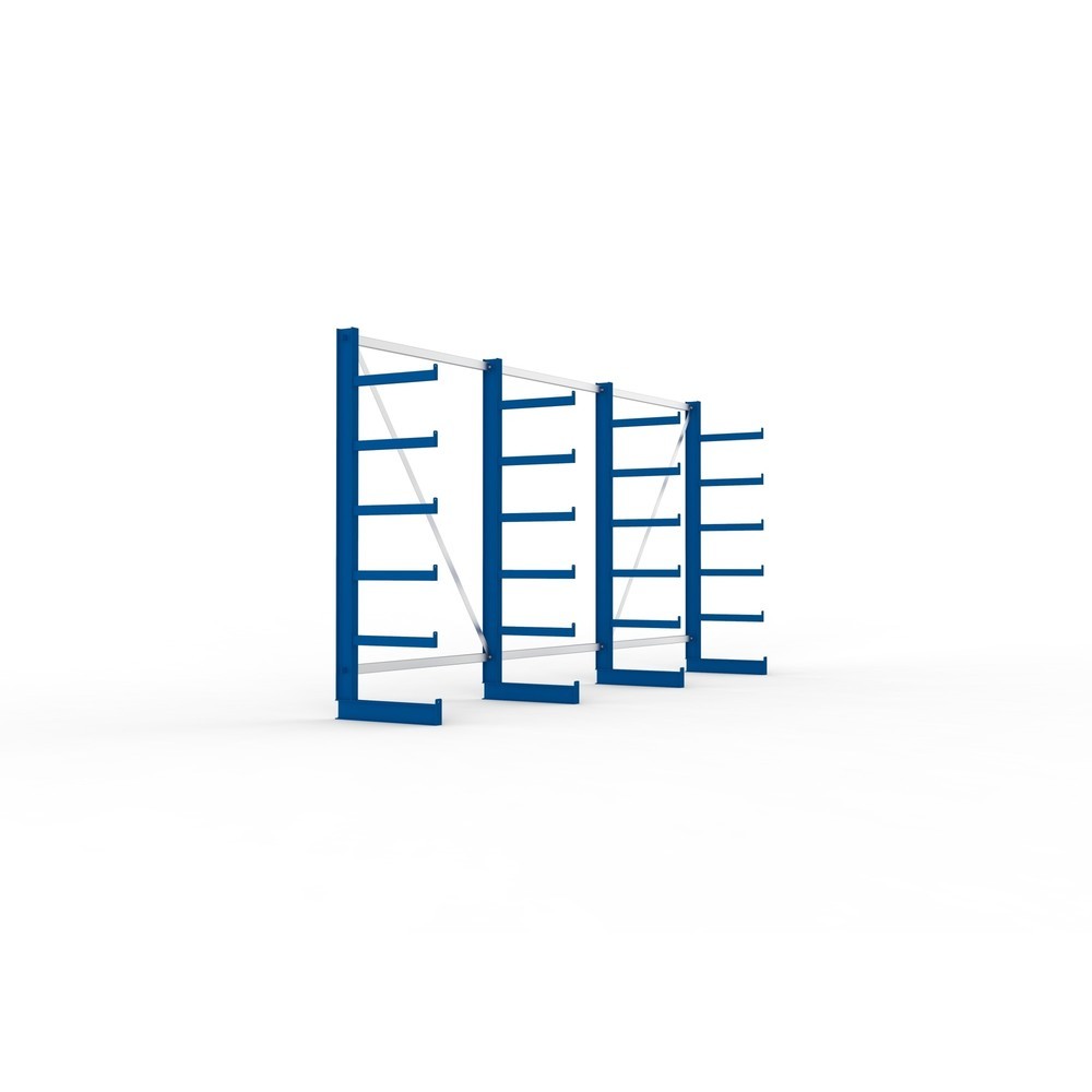 Produktabbildung Nr. 4: Complete draagarmrek META, enkelzijdig, draagvermogen per arm 200 kg, hxbxd 2.000 x 4.105 x 630 mm, 4 staanders