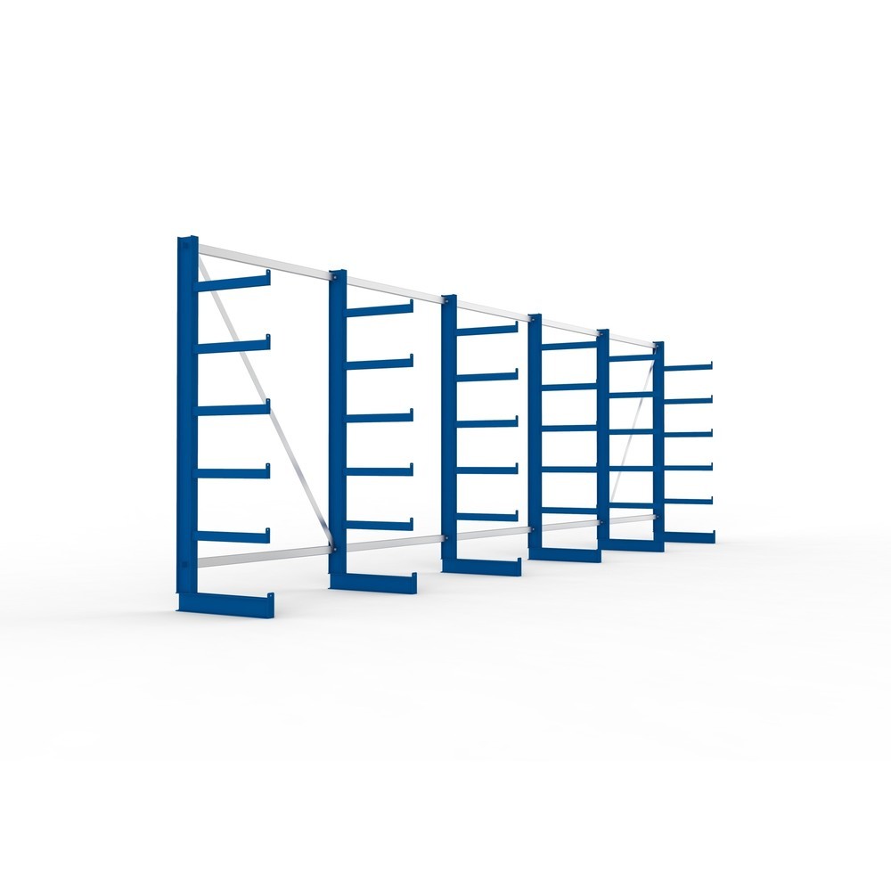 Produktabbildung Nr. 4: Complete draagarmrek META, enkelzijdig, draagvermogen per arm 200 kg, hxbxd 2.000 x 6.805 x 630 mm, 6 staanders