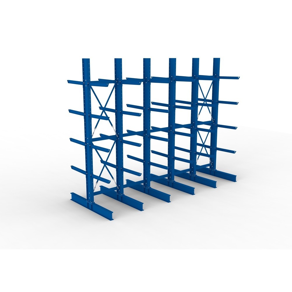 Produktabbildung Nr. 2: Complete draagarmrek voor zware lasten META, dubbelzijdig, draagvermogen per arm 630 kg, hxbxd 4.000 x 5.100 x 2.020 mm, 6 staanders