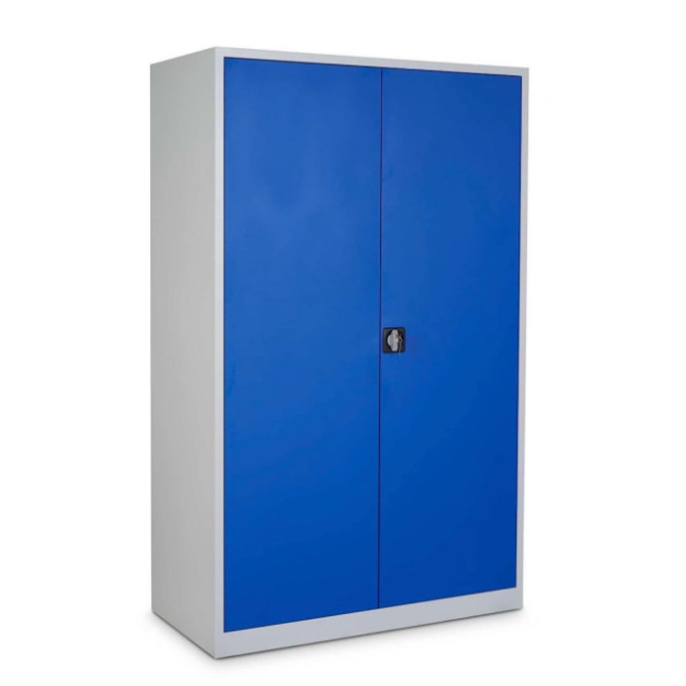 Produktabbildung Nr. 1: Draaideurkast HEMMDAL HF-ST, 5 OH, hxbxd 1950 x 1200 x 420 mm, gepoedercoate legborden, lichtgrijs / gentiaanblauw