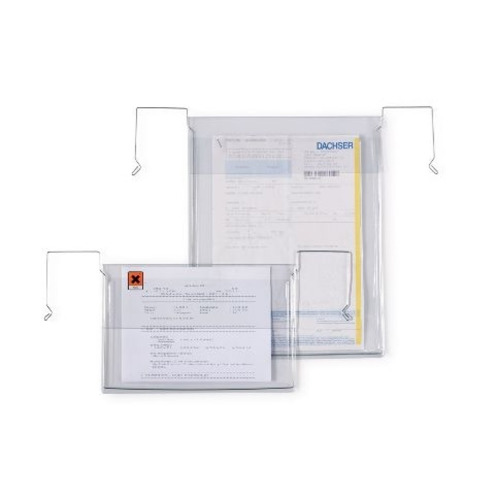 Product afbeelding: Drahtbügeltasche, A4 quer mit Klappe, 230 x 302 mm, 1 VE = 200 Stk