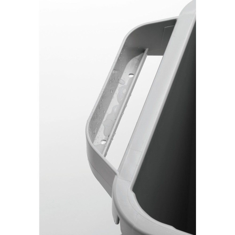 Productafbeelding nr. 2: DURABLE afvalbak DURABIN 60L met klapdeksel + informatiekader DURAFRAME, geel.