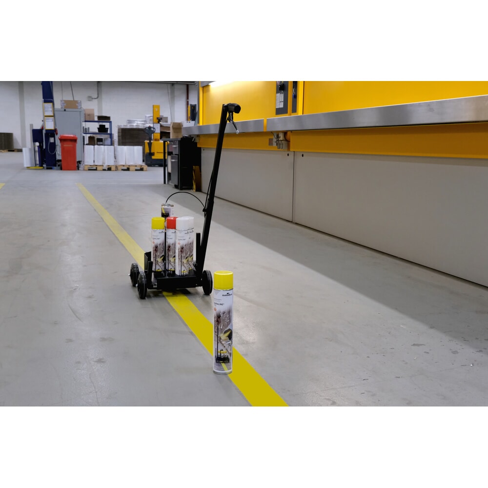 Productafbeelding nr. 2: DURABLE DURALINE® vloermarkeeringsverf spray, binnen en buiten, 750 ml, geel