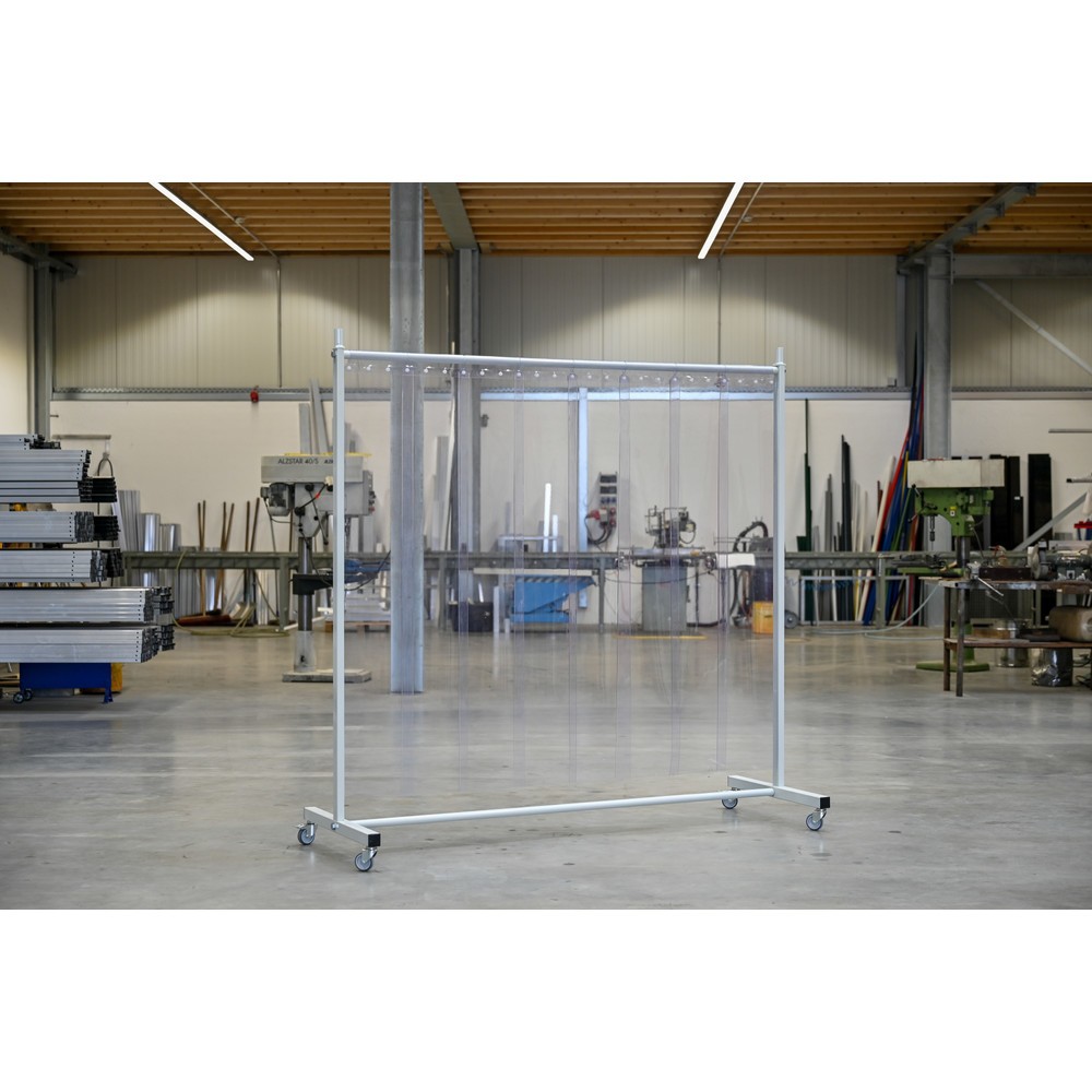 N° de l'image du produit 2 : Écran de protection mobile à pans orientables, en 1 parties, lamelles 2 mm, gris/argent