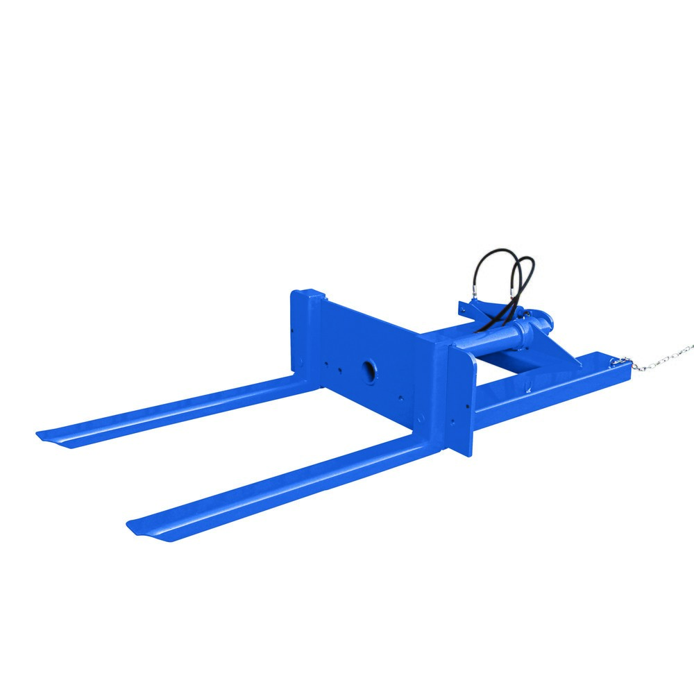 Illustration du produit: Eichinger® Basculeur de benne hydraulique pour conteneur avec fourreaux, 1 500 kg, bleu gentiane
