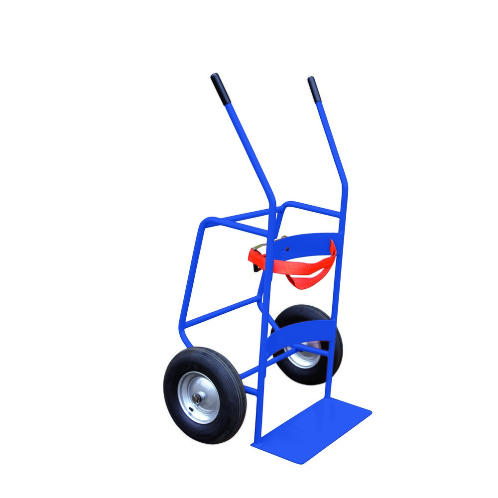 N° de l'image du produit 1 : Eichinger® Chariot porte-fût à pneus gonflables, bleu gentiane