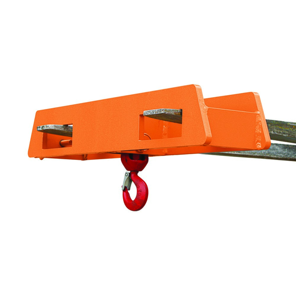Produktabbildung Nr. 1: Eichinger® Rehausse de chariot pour crochet de levage sur deux bras de fourche, 2 500 kg, orangé pur