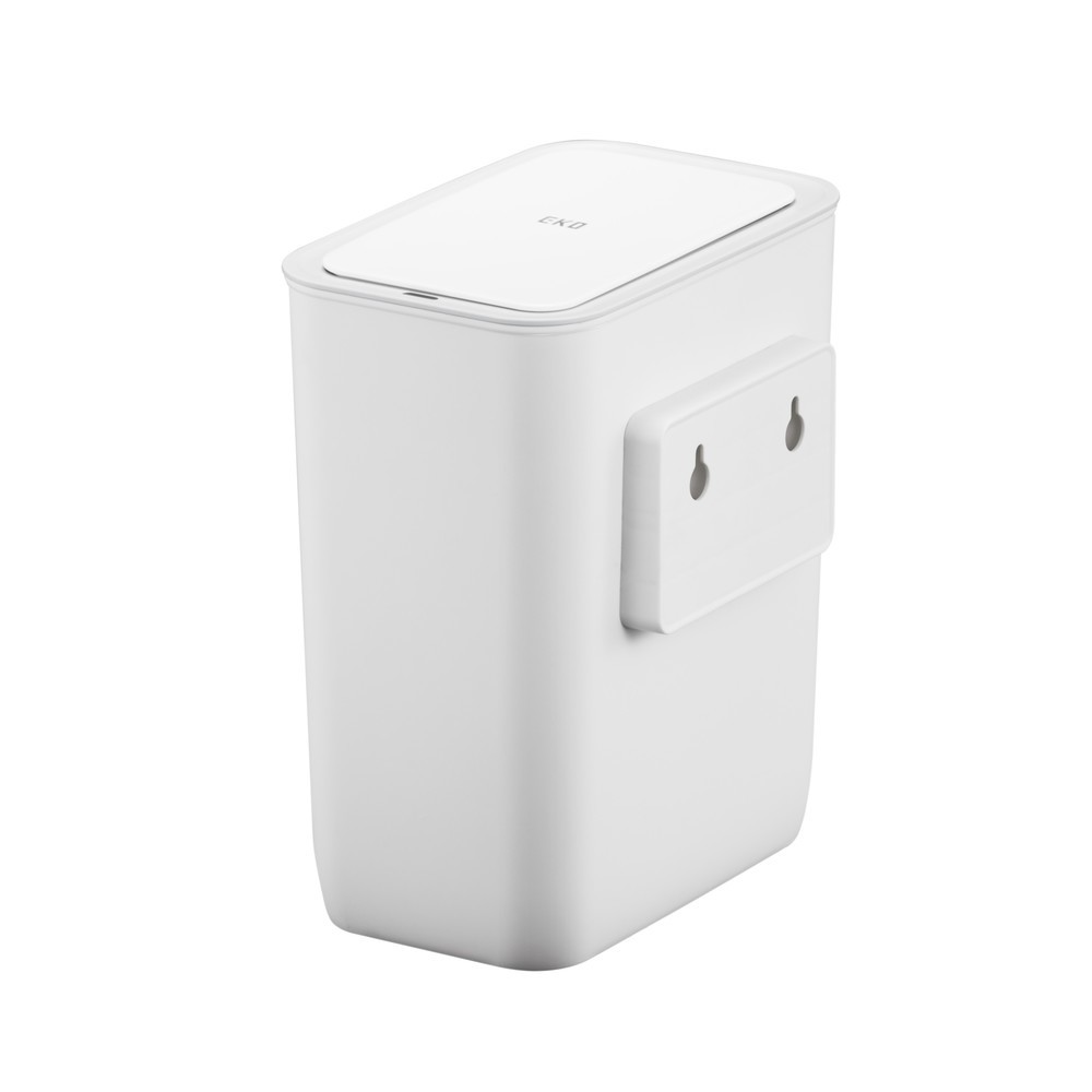 Illustration du produit: EKO Poubelle Morandi Smart, avec capteur, pour montage mural, 8 litres, blanc
