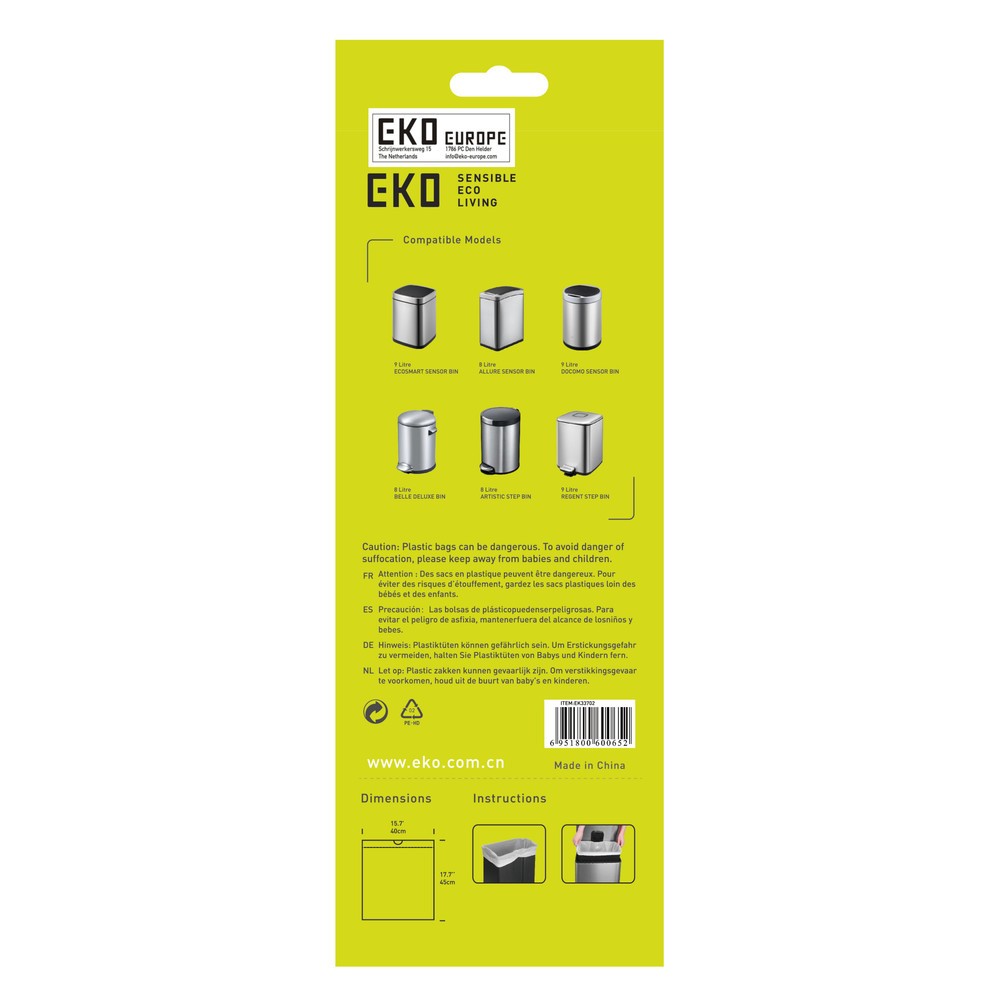 Produktabbildung Nr. 3: EKO Sacs poubelle, blanc, 9 litres, 600 pcs/UV