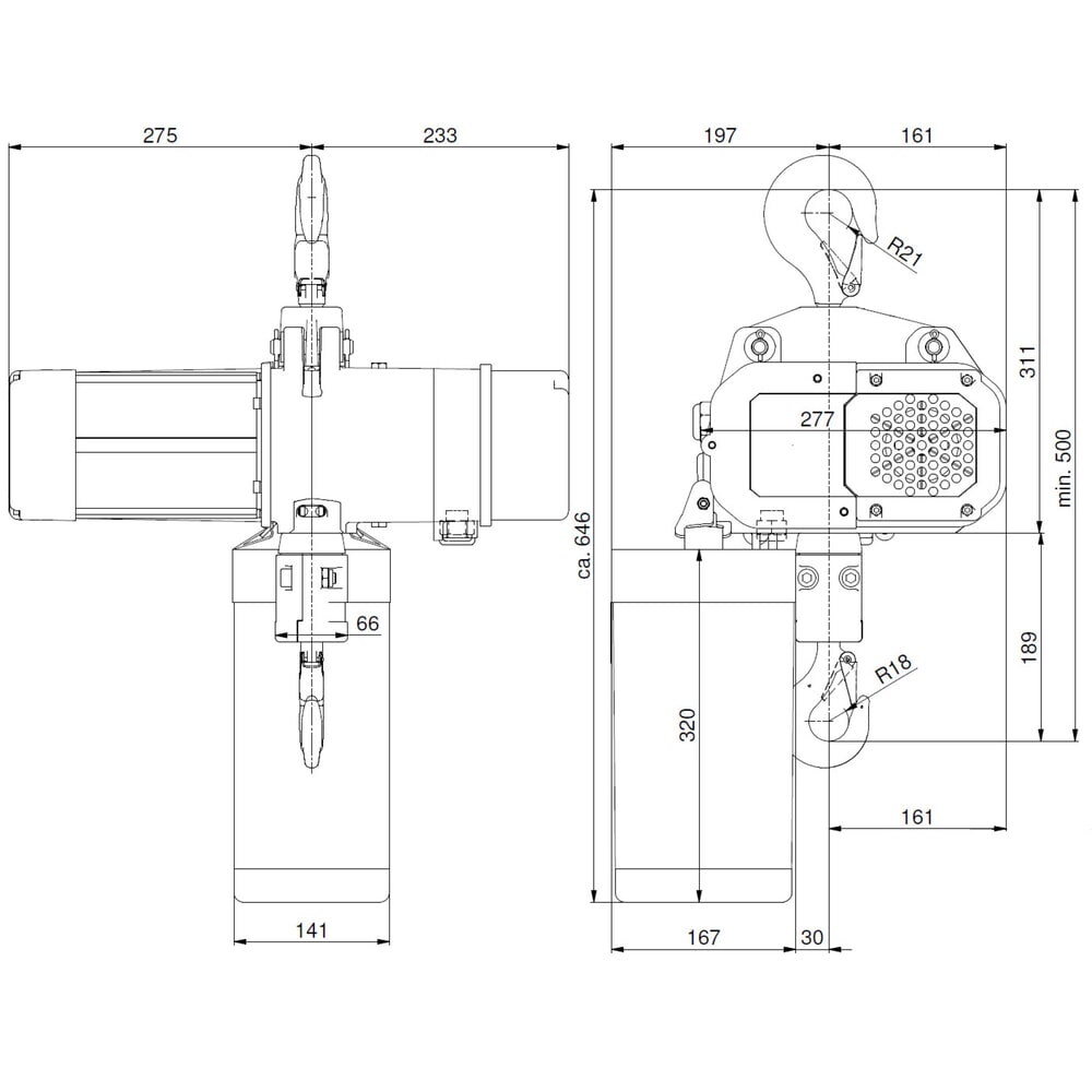 Productafbeelding nr. 6: Elektrische takel LIFTKET, S-Line met haakophangsysteem, DV 1.000 kg, 6/1,5 m/min