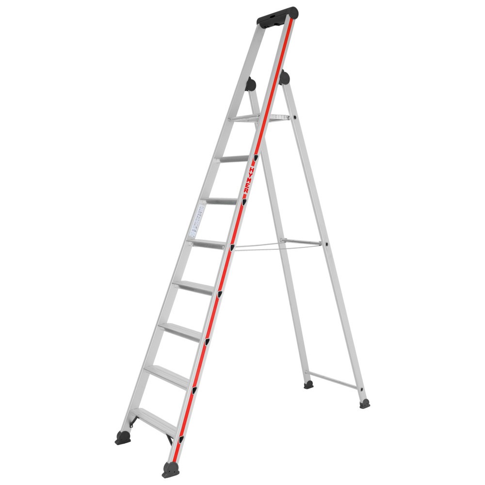 Produktabbildung Nr. 1: Escabeau double à marches HYMER, avec plate-forme, hauteur déployée 1,80 m