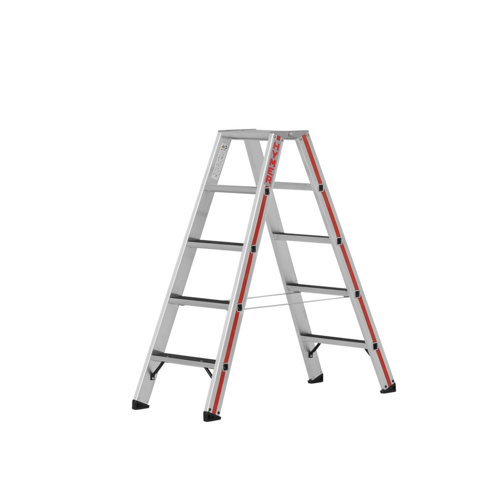 Produktabbildung Nr. 1: Escabeau double à marches HYMER, revêtement R13, accessible des 2 côtés, hauteur de travail 0,69 m