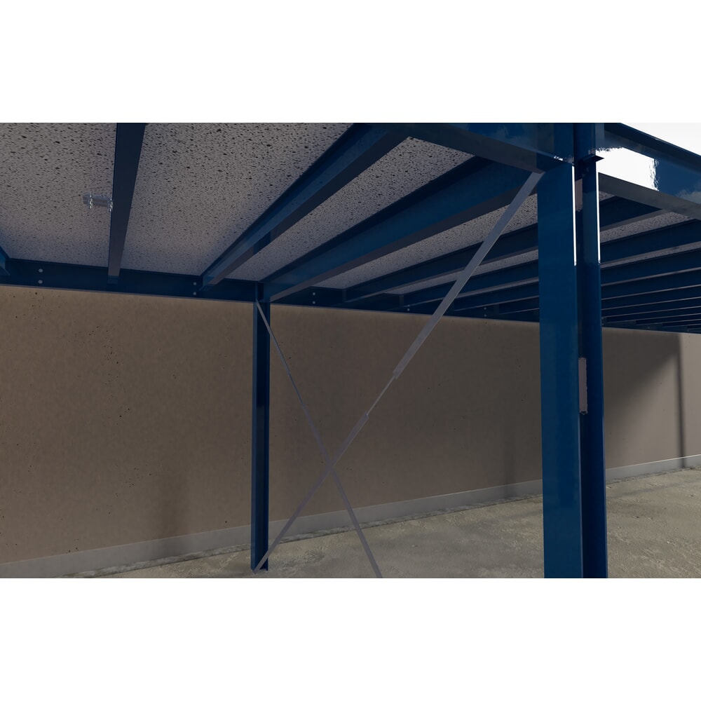 N° de l'image du produit 8 : Estrade pour système de plates-formes de stockage modulaire, sortie par la droite, bleu gentiane