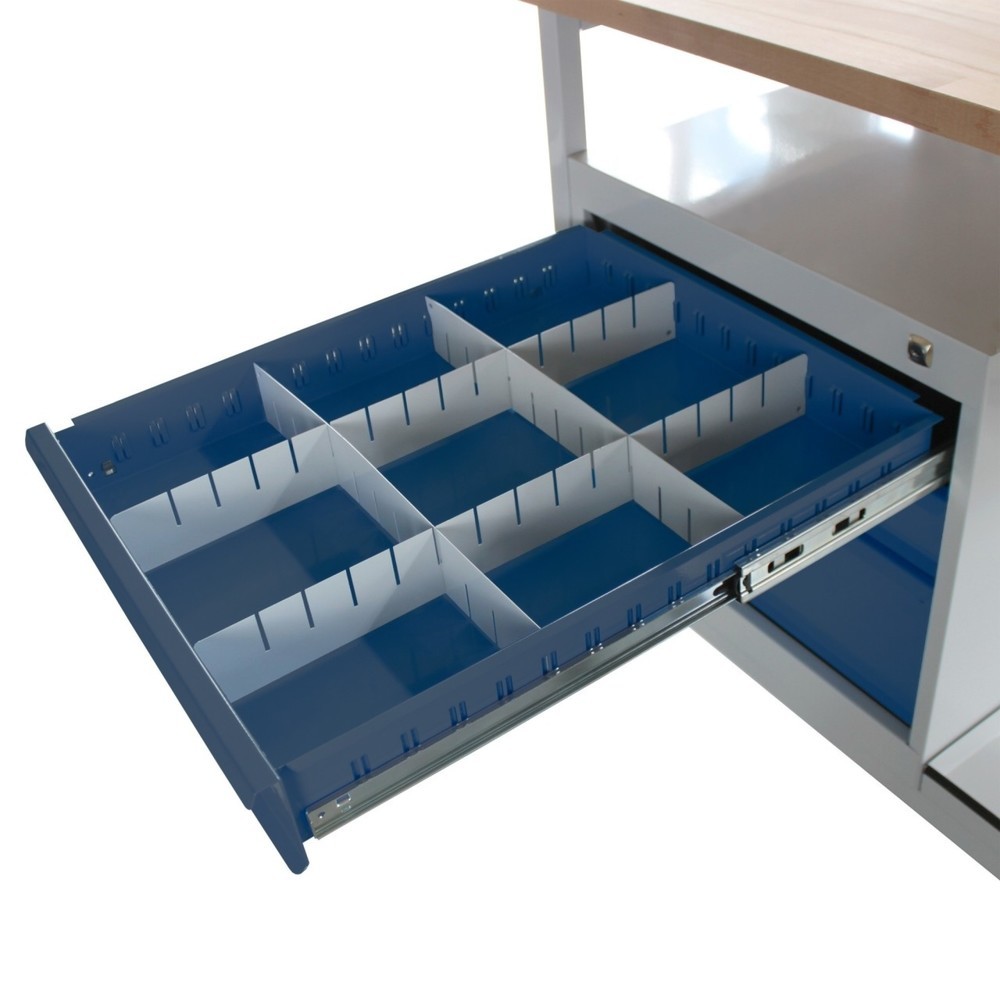 N° de l'image du produit 3 : Établi Cube Steinbock®, 3 tiroirs, capacité de charge 300 kg, H x l x P 825 x 1 200 x 600 mm, RAL 7035/7016