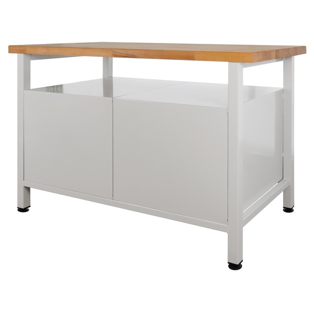 Produktabbildung Nr. 2: Établi Premium Steinbock®, 1 rangement, 2 portes, capacité de charge 300 kg, H x l x P 840 x 1 200 x 600 mm, RAL 7035/7016