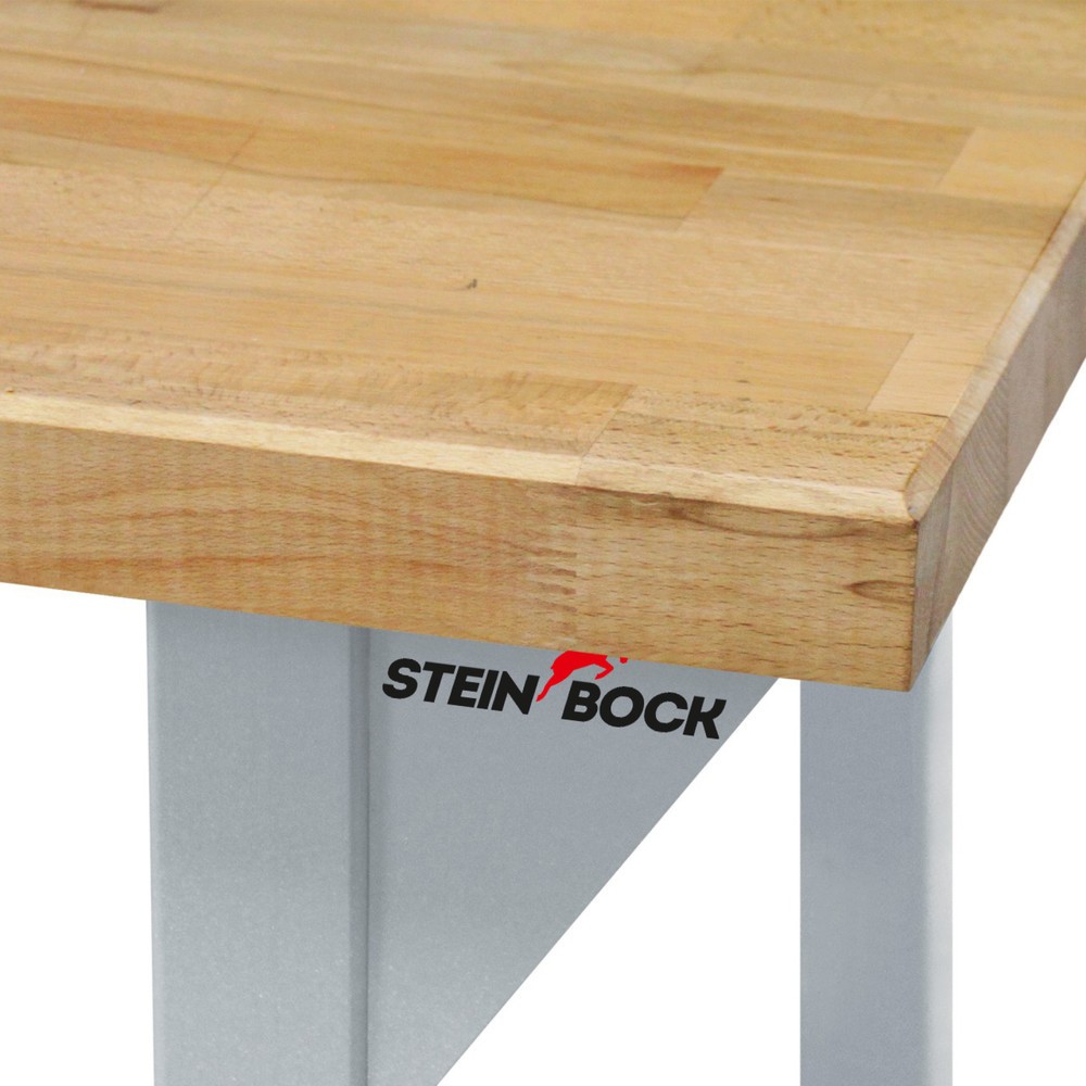 N° de l'image du produit 3 : Établi Pro Steinbock®, 3 tiroirs, 1 rangement, capacité de charge 500 kg, H x l x P 850 x 1 500 x 750 mm, RAL 7035/7016