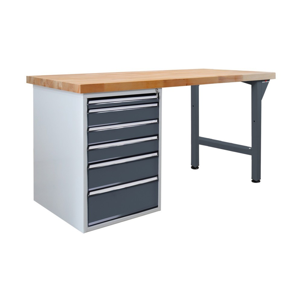 Produktabbildung Nr. 1: Établi Pro Steinbock®, 6 tiroirs, capacité de charge 500 kg, H x l x P 850 x 1 500 x 750 mm, RAL 7016