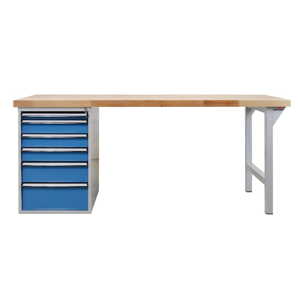 Produktabbildung Nr. 2: Établi Pro Steinbock®, 6 tiroirs, capacité de charge 500 kg, H x l x P 850 x 2 000 x 750 mm, RAL 7035/5012