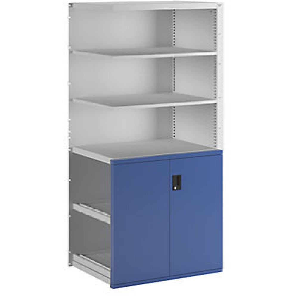 Produktabbildung Nr. 2: LISTA Armoire d'appoint Premium avec portes battantes, TA, gris clair, bleu clair
