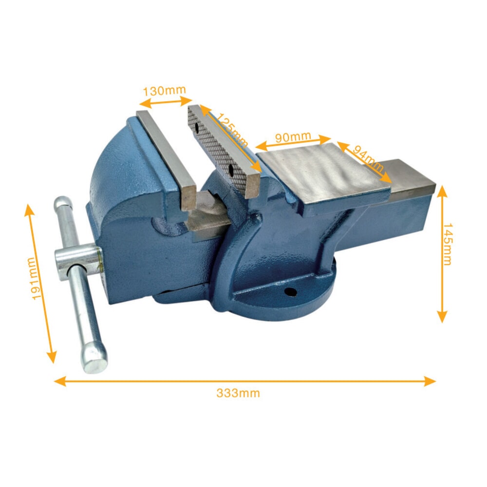 N° de l'image du produit 7 : Étau Steinbock®, fixe, en fonte robuste, largeur de mors 125 mm