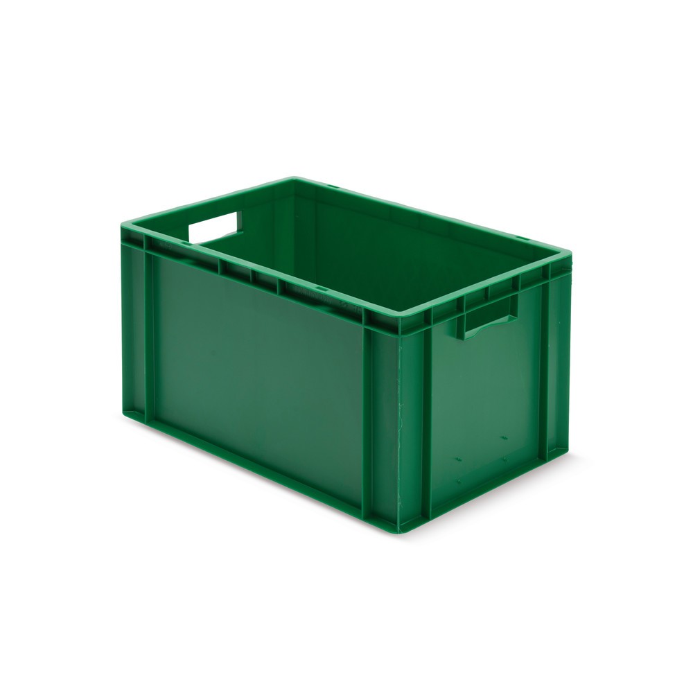 Produktabbildung Nr. 1: Euro-stapelbak, wanden + bodem gesloten, 61 liter, groen, handgrepen