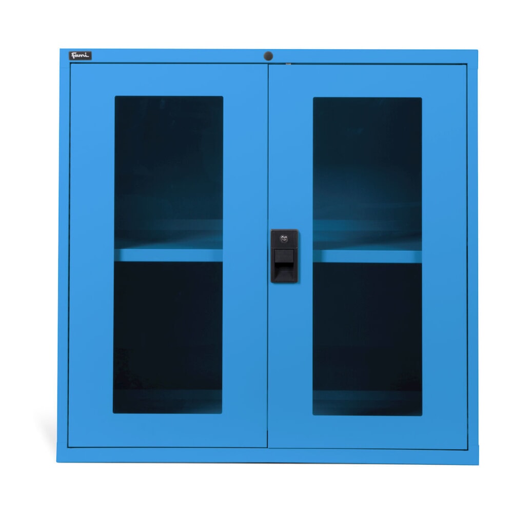 N° de l'image du produit 4 : Fami MASTER Armoire avec portes battantes en polycarbonate, HxlxP 1 000 x 1 020 x 726 mm, bleu clair