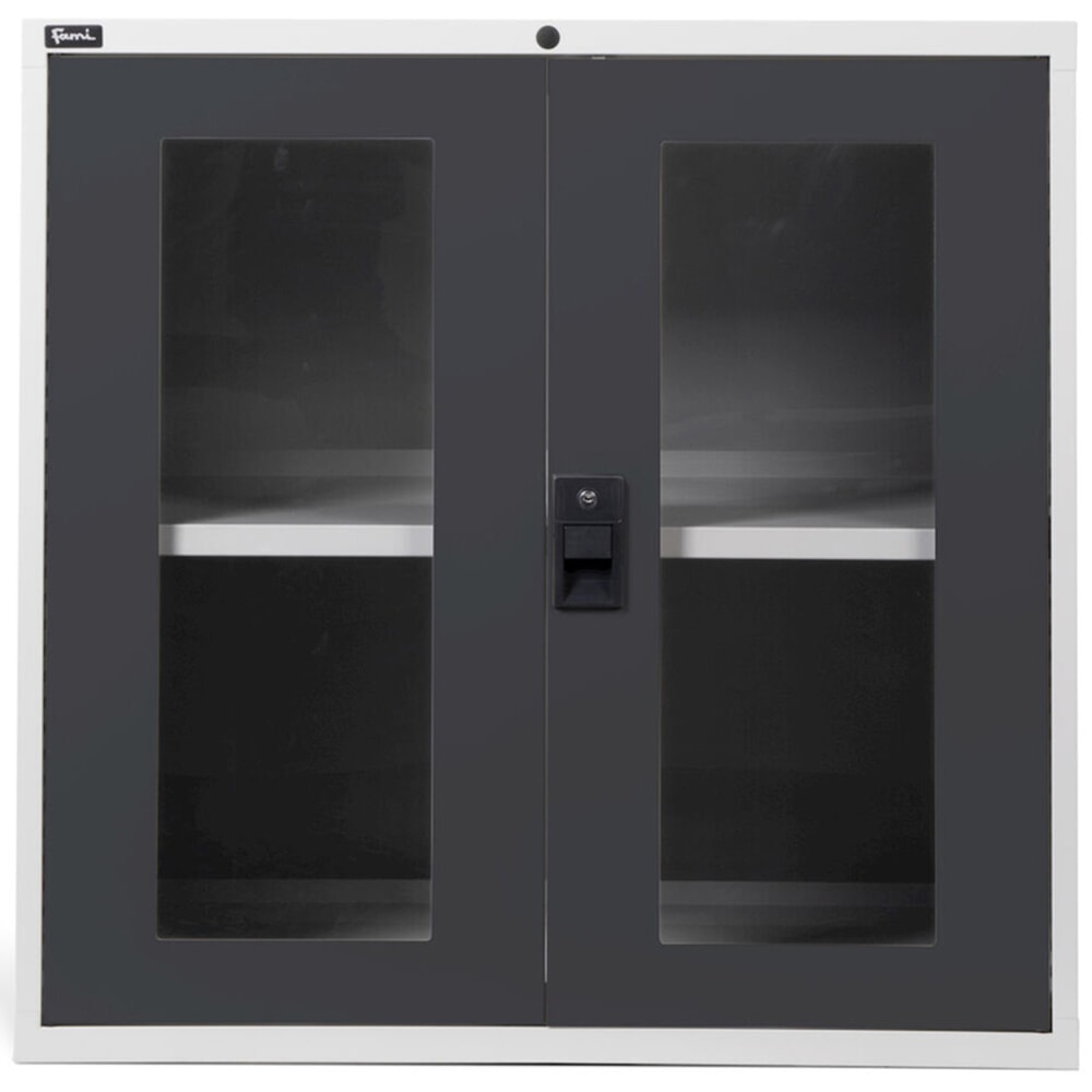 N° de l'image du produit 3 : Fami MASTER Armoire avec portes battantes en polycarbonate, HxlxP 1000 x 1020 x 726 mm, gris clair, anthracite