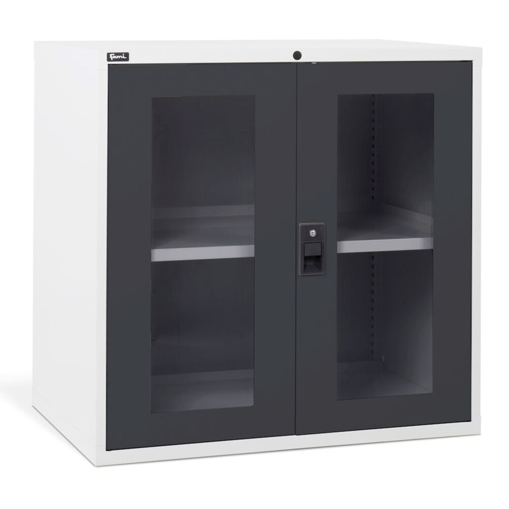 N° de l'image du produit 4 : Fami MASTER Armoire avec portes battantes en polycarbonate, HxlxP 1000 x 1020 x 726 mm, gris clair, anthracite