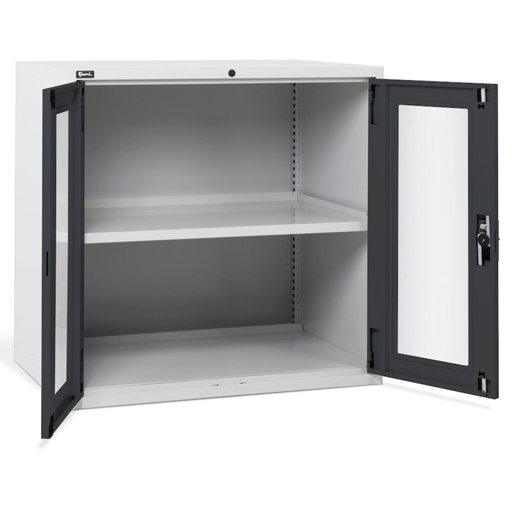 N° de l'image du produit 5 : Fami MASTER Armoire avec portes battantes en polycarbonate, HxlxP 1000 x 1020 x 726 mm, gris clair, anthracite