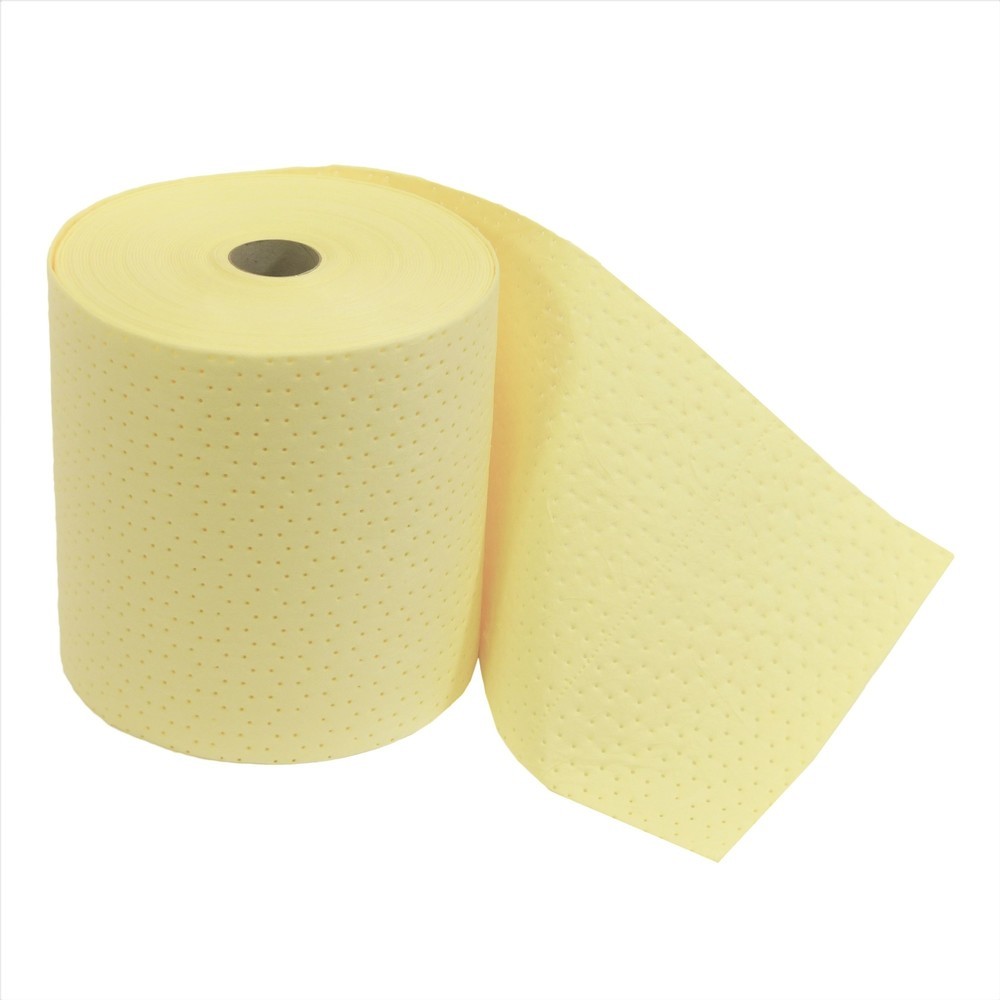 Illustration du produit: Feutre absorbant SMS Heavyweight, 1 rouleau, perforation transversale & longitudinale, 3 couches, longueur 40 m, produits chimiques, jaune