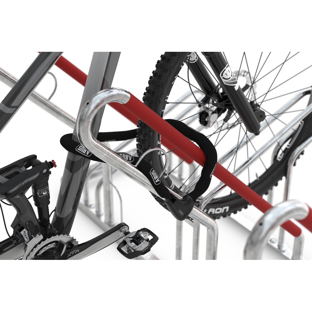 Productafbeelding nr. 6: Fietsenrek met parkeerbeugel, 1-zijdige wielinzet, 2 parkeerplaatsen, wielafstand 500 mm