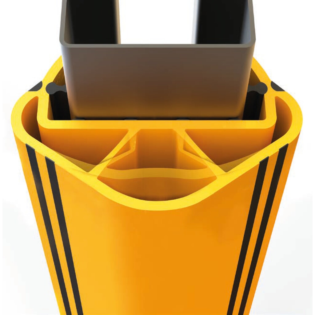 N° de l'image du produit 3 : Protection de rayonnage A-SAFE RackGuard en MEMAPLEX®, dimensions intérieures l x P 102 x 45 mm