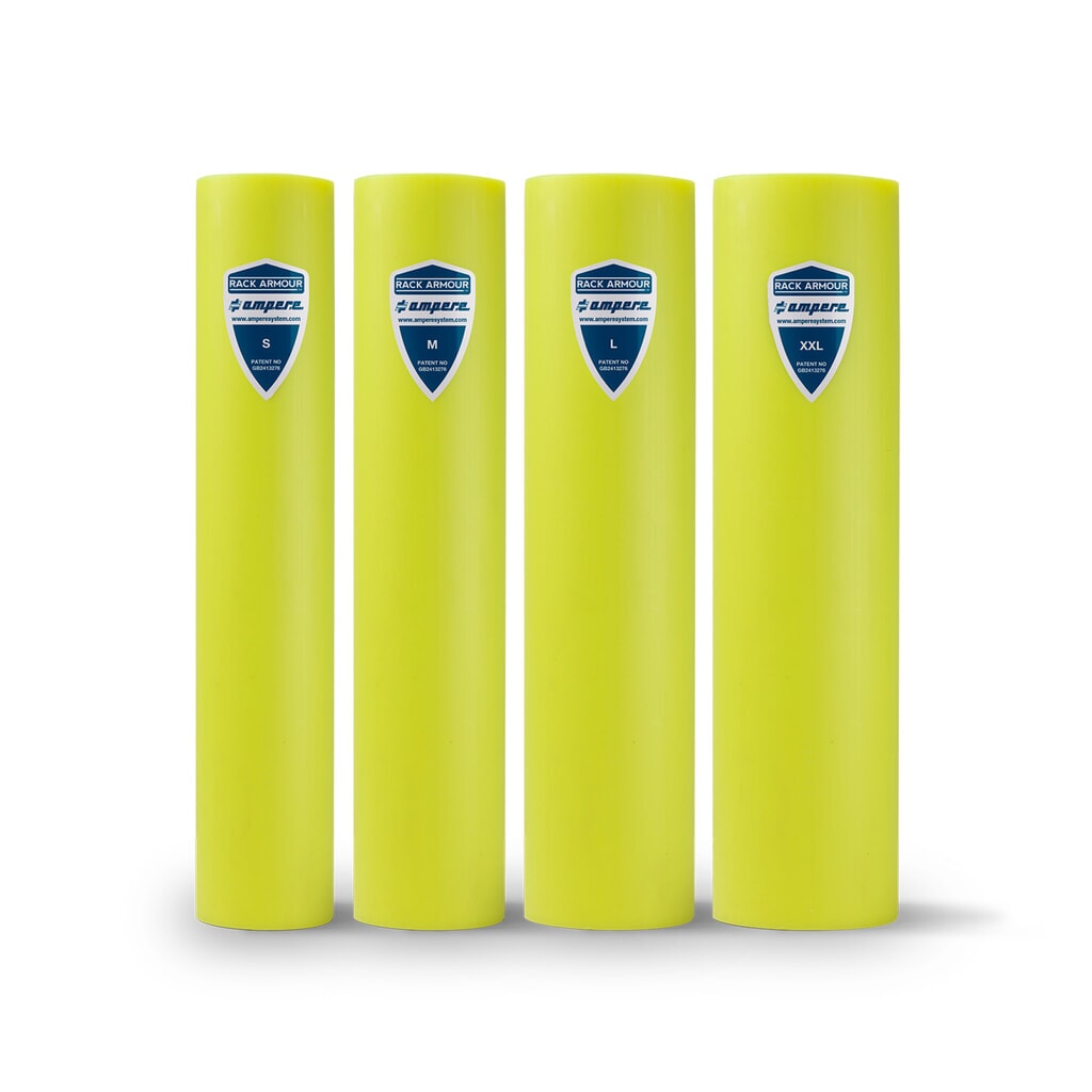 N° de l'image du produit 2 : A.M.P.E.R.E. Protection contre les chocs pour rayonnages Rack Armour, en plastique, cote intérieure Hxl 600 x 101-110 mm