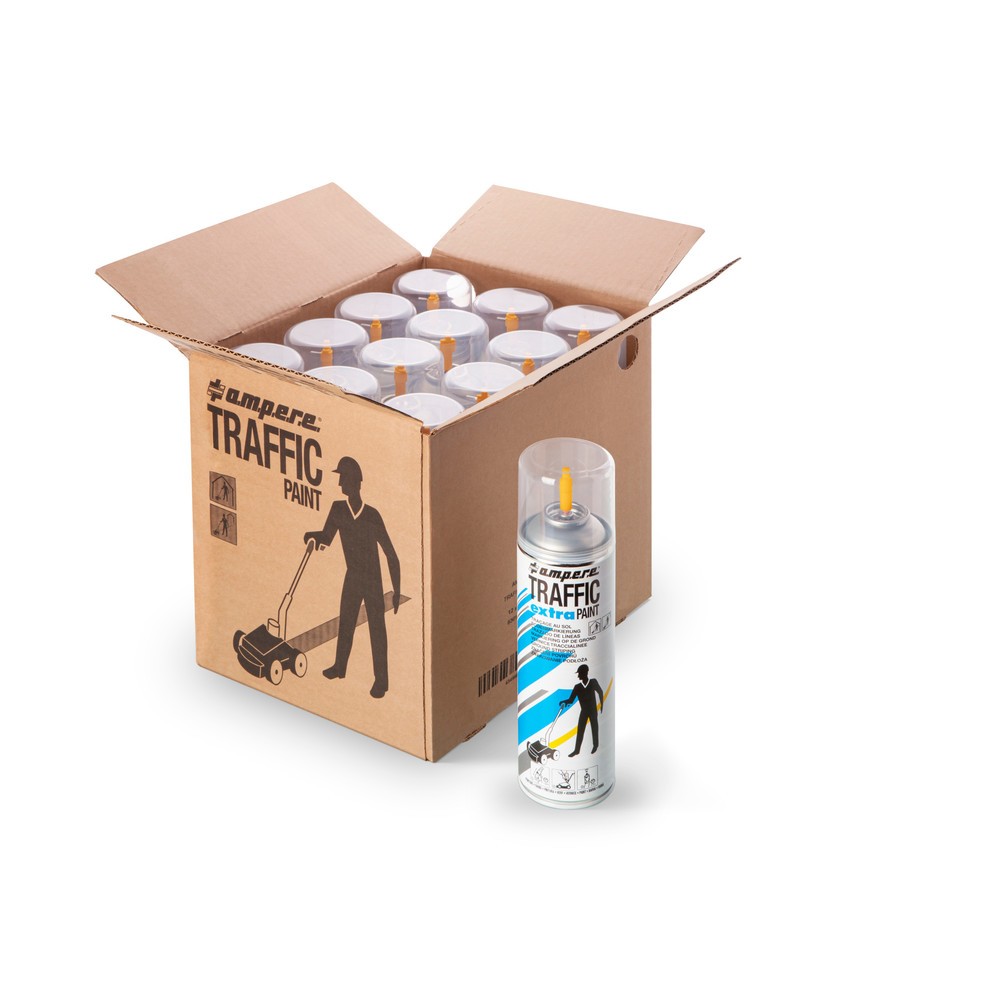 Illustration du produit: A.M.P.E.R.E. Peinture de marquage TRAFFIC extra 0,5 l, blanc