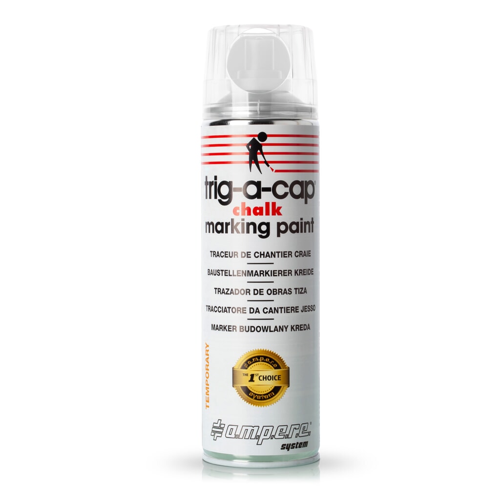 Illustration du produit: A.M.P.E.R.E. Spray de craie trig-a-cap® chalk, 500 ml, 12 pcs/UV, blanc