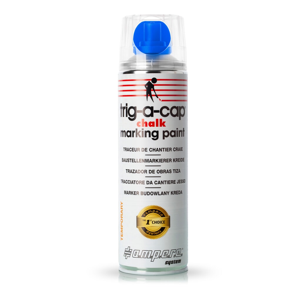 Illustration du produit: A.M.P.E.R.E. Spray de craie trig-a-cap® chalk, 500 ml, 12 pcs/UV, bleu