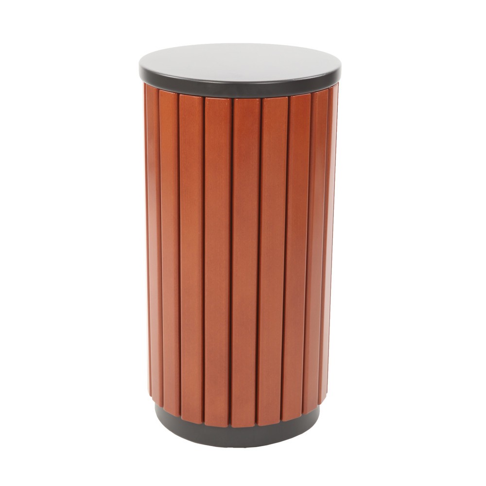 N° de l'image du produit 2 : Poubelle aspect bois, pour l’extérieur, 33 litres