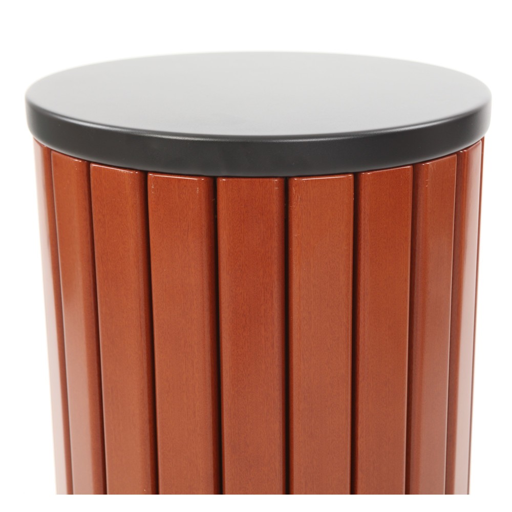 N° de l'image du produit 3 : Poubelle aspect bois, pour l’extérieur, 33 litres