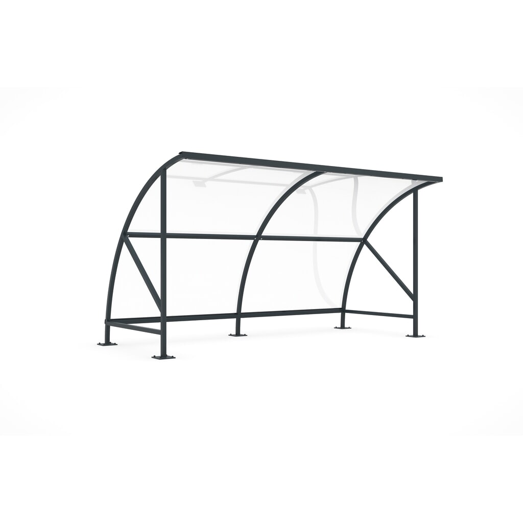 Illustration du produit: Auvent pivotant en Structure cintrée, largeur 4,080 mm, gris anthracite RAL 7016