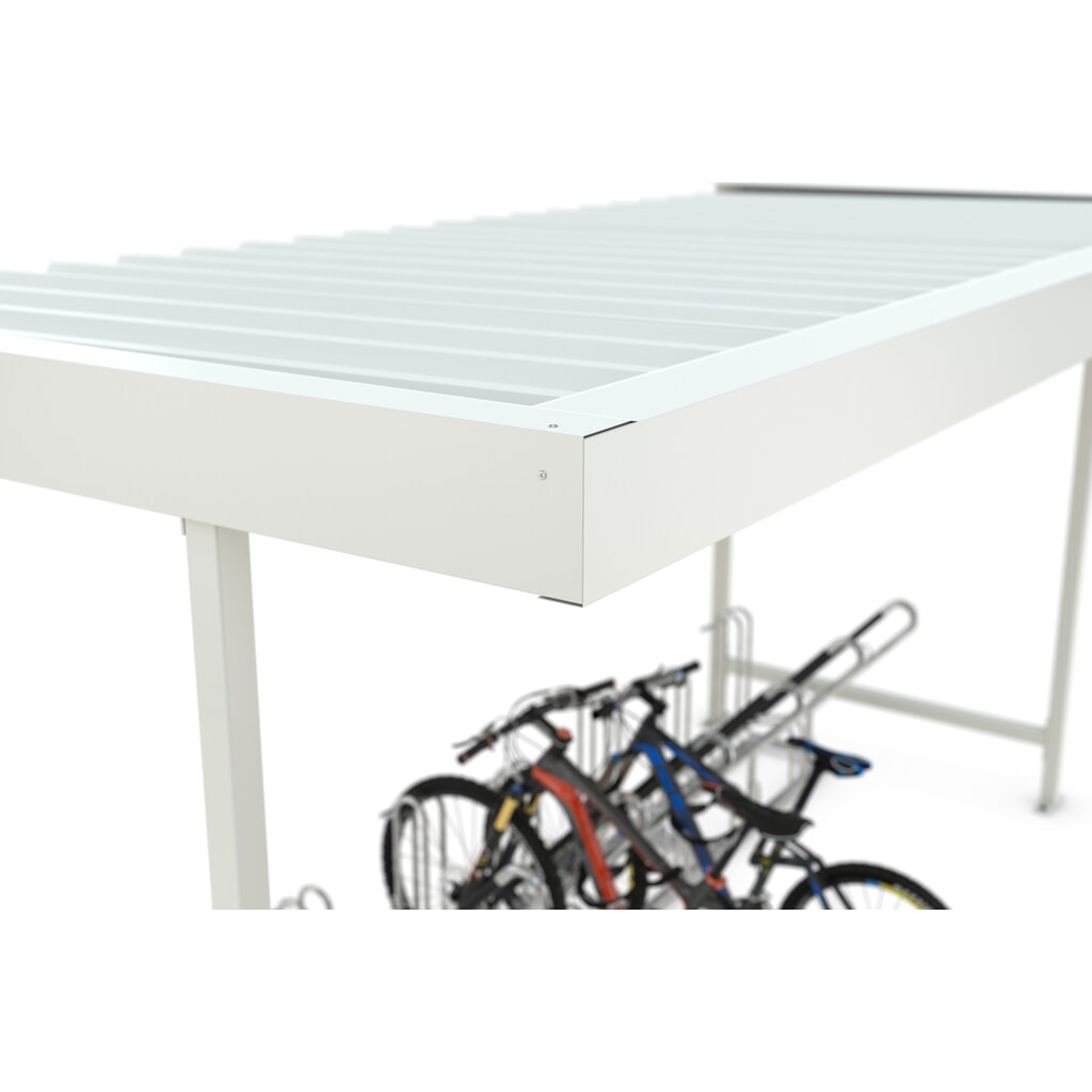 N° de l'image du produit 4 : Abri wsm® VARIO, 1 côté, module de base, H x l x P 2 360 x 4 300 x 2 200 mm, RAL 9002