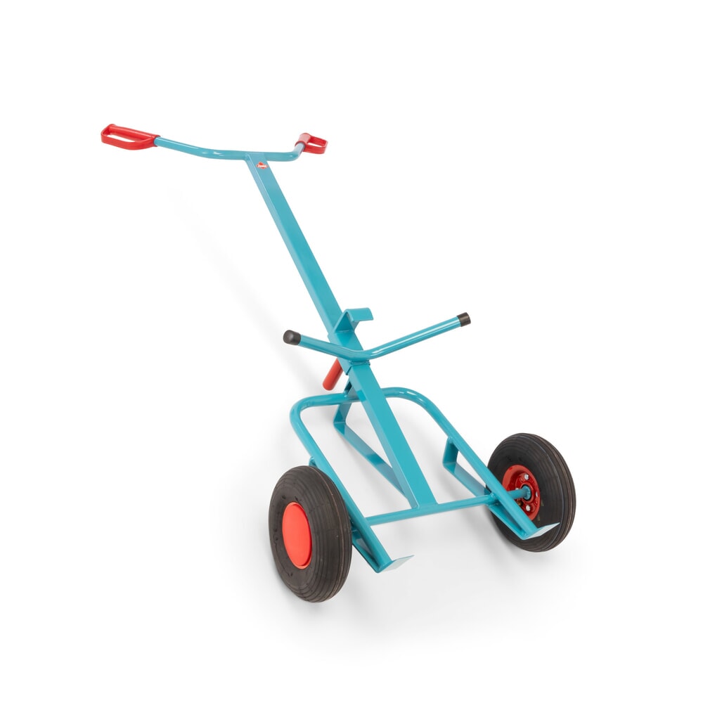 Illustration du produit: Ameise® Diable porte-fûts pour 1x fût de 200 litres, capacité de charge 250 kg, pince à fût, pneumatiques gonflables