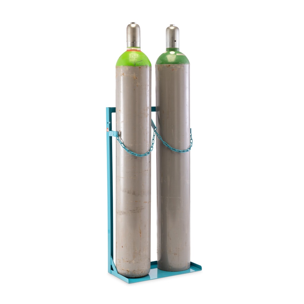 Ameise® Support pour bouteilles en acier, pour 2 bouteilles de 40-50 litres N° de l'image du produit 3 : Ameise® Support pour bouteilles en acier, pour 2 bouteilles de 40-50 litres