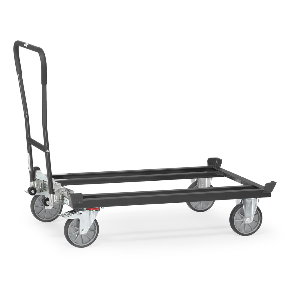 N° de l'image du produit 6 : Arceau de poussée encliquetable pour rouleurs fetra® avec butées d’angle, gris anthracite