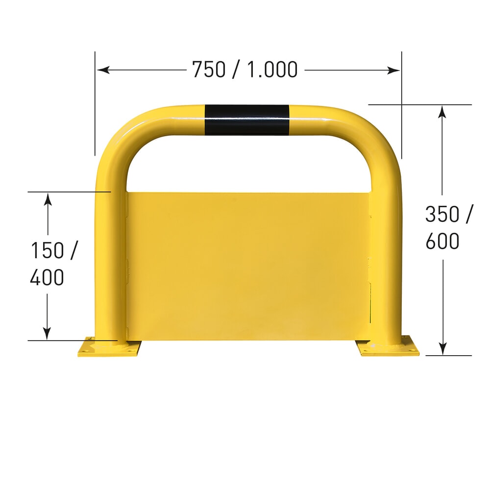 N° de l'image du produit 2 : Arceau de protection avec protection anti-encastrement, H x l 350 x 750 mm
