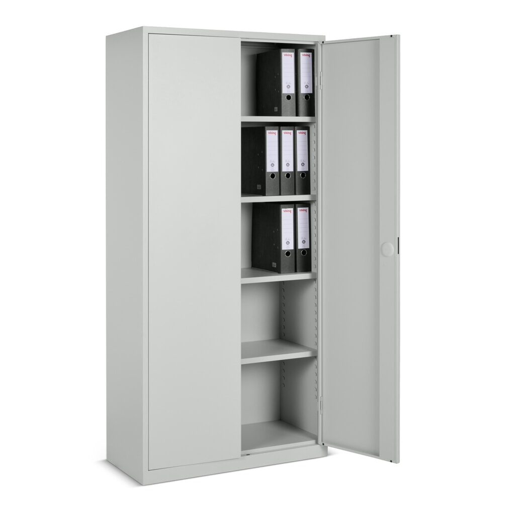Lot d’armoires à portes battantes HEMMDAL, 4,5 + 5 HC, HxlxP 1 800 x 800 x 380 mm + 1 950 x 920 x 420 mm, tablettes laquées N° de l'image du produit 2 : Lot d’armoires à portes battantes HEMMDAL, 4,5 + 5 HC, HxlxP 1 800 x 800 x 380 mm + 1 950 x 920 x 420 mm, tablettes laquées