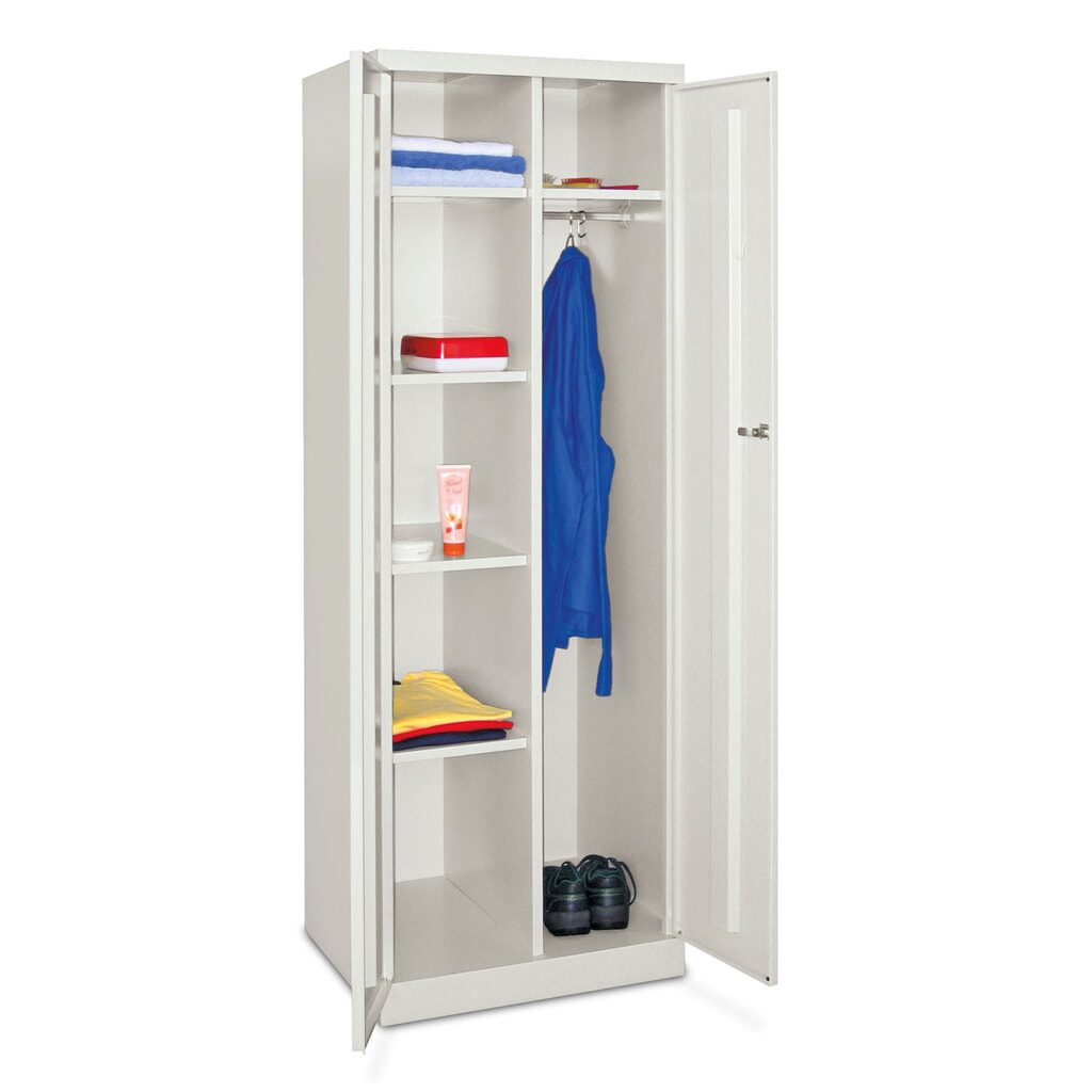 Armoire à linge et penderie PAVOY, H x l x P 1 800 x 600 x 500 mm, gris anthracite, gris clair N° de l'image du produit 2 : Armoire à linge et penderie PAVOY, H x l x P 1 800 x 600 x 500 mm, gris anthracite, gris clair